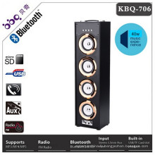 BBQ 40 W 5000 mAh batterie subwoofer audio 2016 Vente Chaude Portable Karaoké En Bois Bluetooth Haut-Parleur Sans Fil